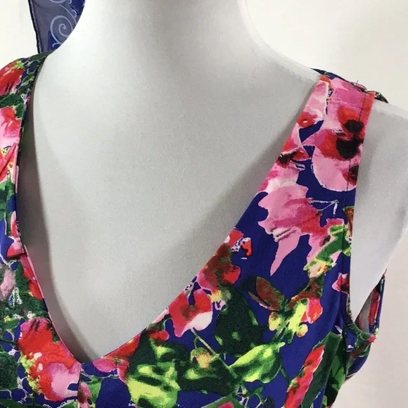 Milly Design Nation floral fit and flare dress 2 - Picture 5 of 13